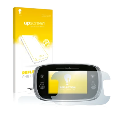 Face avant d’un emballage produit avec le logo de la marque upscreen. À côté, l’appareil Fiat 500X Uconnect 7" est représenté 