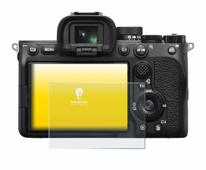 Image de l'appareil Sony Alpha 7 IV avec une grande variété de protections d'écran.