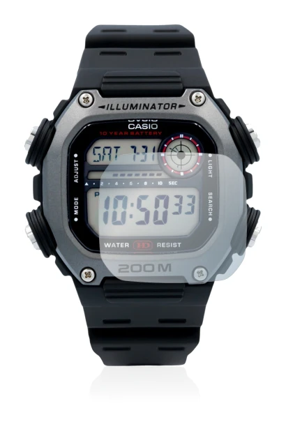 Image de l'appareil Casio DW-291H avec une grande variété de protections d'écran.