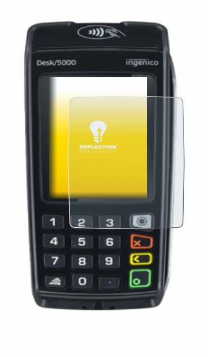 Image de l'appareil ingenico Desk/5000 avec une grande variété de protections d'écran.