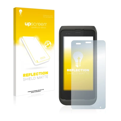 Face avant d’un emballage produit avec le logo de la marque upscreen. À côté, l’appareil Honeywell CT45 est représenté avec la
