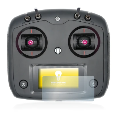 Image de l'appareil FlySky FS-i6S avec une grande variété de protections d'écran.