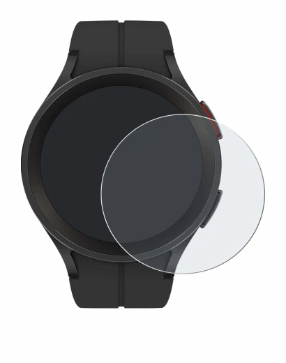 Image de l'appareil Samsung Galaxy Watch 5 Pro avec une grande variété de protections d'écran.