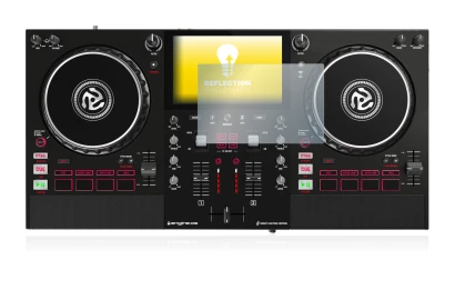Image de l'appareil Numark Mixstream Pro avec une grande variété de protections d'écran.