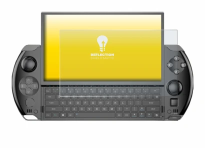 Image de l'appareil GPD Win 4 avec une grande variété de protections d'écran.