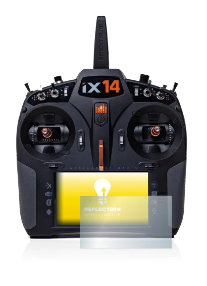 Image de l'appareil Spektrum iX14 avec une grande variété de protections d'écran.