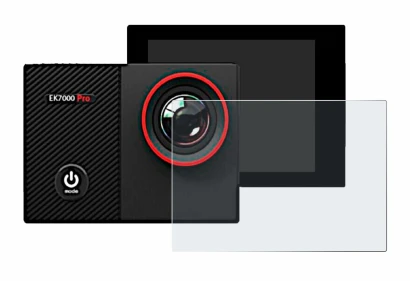 Image de l'appareil Akaso EK7000 Pro avec une grande variété de protections d'écran.