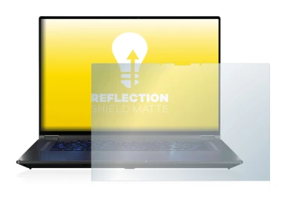 Image de l'appareil ASUS ROG Flow X16 avec une grande variété de protections d'écran.