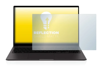 Image de l'appareil Samsung Galaxy Book2 15.6" avec une grande variété de protections d'écran.