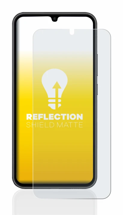 Image de l'appareil Samsung Galaxy A34 5G avec une grande variété de protections d'écran.