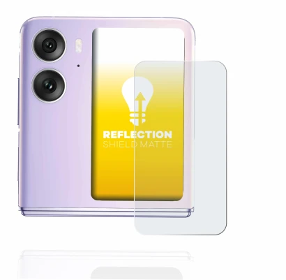 Image de l'appareil Oppo Find N2 Flip (Affichage arrière) avec une grande variété de protections d'écran.
