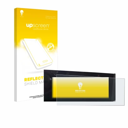 Face avant d’un emballage produit avec le logo de la marque upscreen. À côté, l’appareil Opel Astra L 2023 est représenté avec