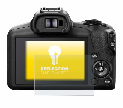 Image de l'appareil Canon EOS R100 avec une grande variété de protections d'écran.