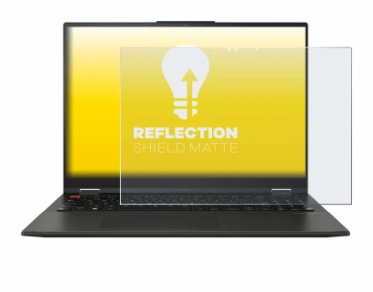 Image de l'appareil ASUS Vivobook S 16 Flip OLED TP3604 avec une grande variété de protections d'écran.