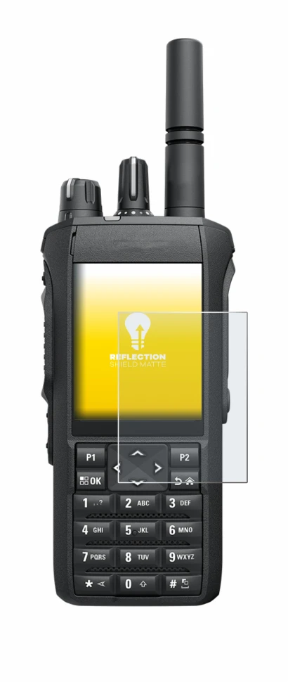 Image de l'appareil Motorola Mototrbo R7 avec une grande variété de protections d'écran.