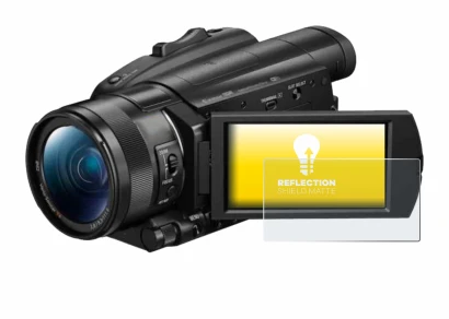 Image de l'appareil Sony FDR-AX700 avec une grande variété de protections d'écran.