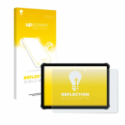 Face avant d’un emballage produit avec le logo de la marque upscreen. À côté, l’appareil Oukitel RT5 est représenté avec la pr