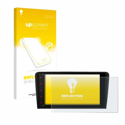Face avant d’un emballage produit avec le logo de la marque upscreen. À côté, l’appareil Xtrons PSA80A3AL est représenté avec