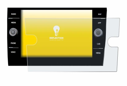 Image de l'appareil Volkswagen Taigo Discover Media 8” 2023 avec une grande variété de protections d'écran.