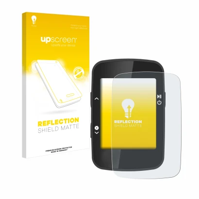Face avant d’un emballage produit avec le logo de la marque upscreen. À côté, l’appareil CooSpo BC26 est représenté avec la pr