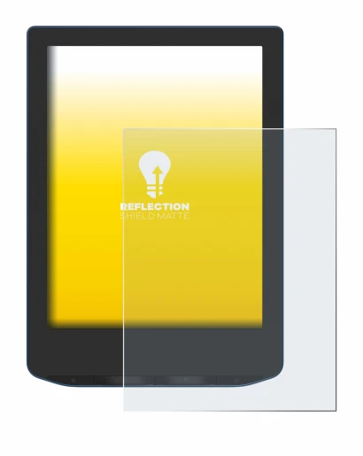 Image de l'appareil PocketBook Verse Pro avec une grande variété de protections d'écran.