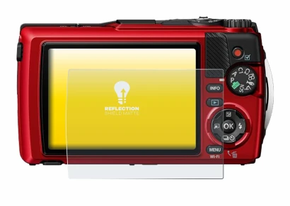 Image de l'appareil Olympus OM System Tough TG-7 avec une grande variété de protections d'écran.