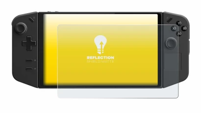 Image de l'appareil Lenovo Legion Go avec une grande variété de protections d'écran.