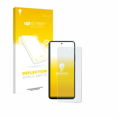 Face avant d’un emballage produit avec le logo de la marque upscreen. À côté, l’appareil Blackview Shark 8 est représenté avec