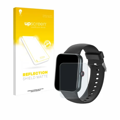 Face avant d’un emballage produit avec le logo de la marque upscreen. À côté, l’appareil Pthtechus S80K est représenté avec la