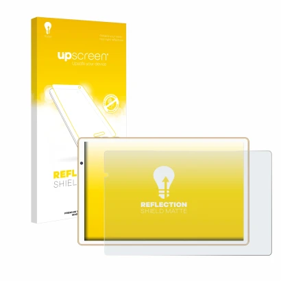Face avant d’un emballage produit avec le logo de la marque upscreen. À côté, l’appareil Facetel Q3 est représenté avec la pro
