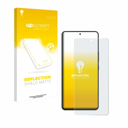Face avant d’un emballage produit avec le logo de la marque upscreen. À côté, l’appareil ASUS ROG Phone 8 est représenté avec
