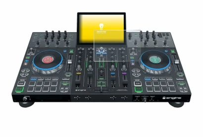 Image de l'appareil Denon DJ Prime 4+ avec une grande variété de protections d'écran.