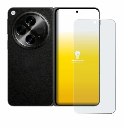 Image de l'appareil OnePlus Open (case-friendly) avec une grande variété de protections d'écran.