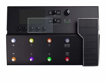 Image de l'appareil Line 6 POD Go avec une grande variété de protections d'écran.