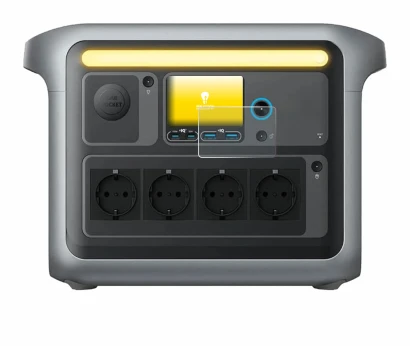 Image de l'appareil Anker SOLIX C1000X avec une grande variété de protections d'écran.