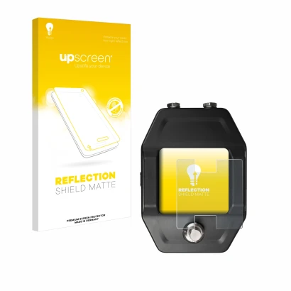Face avant d’un emballage produit avec le logo de la marque upscreen. À côté, l’appareil Shure GLXD16+ est représenté avec la