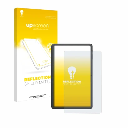 Face avant d’un emballage produit avec le logo de la marque upscreen. À côté, l’appareil SGIN T12S 11.97" est représenté avec