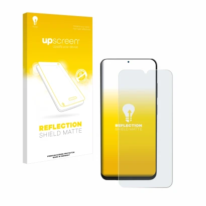 Face avant d’un emballage produit avec le logo de la marque upscreen. À côté, l’appareil Doogee N55 Pro est représenté avec la