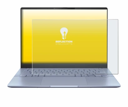Image de l'appareil ASUS Vivobook S 14 OLED S5406 avec une grande variété de protections d'écran.