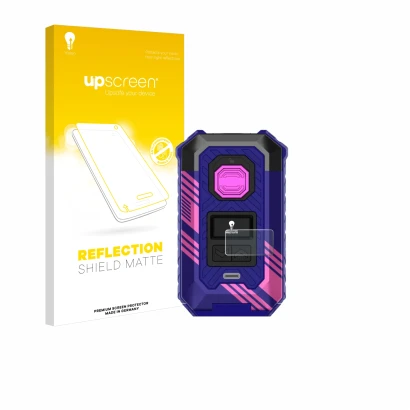 Face avant d’un emballage produit avec le logo de la marque upscreen. À côté, l’appareil Vaporesso Armour Max est représenté a