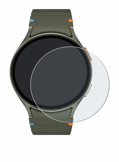 Image de l'appareil Samsung Galaxy Watch 7 (44 mm) avec une grande variété de protections d'écran.