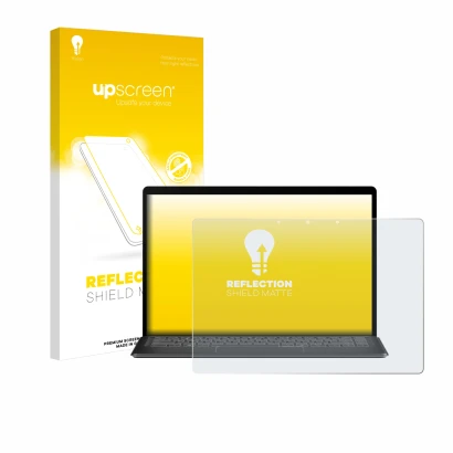 Face avant d’un emballage produit avec le logo de la marque upscreen. À côté, l’appareil Minisforum V3 3-in-1 est représenté a