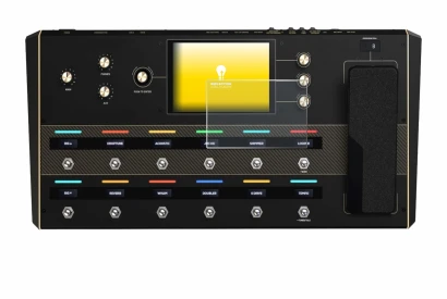 Image de l'appareil Headrush Prime avec une grande variété de protections d'écran.