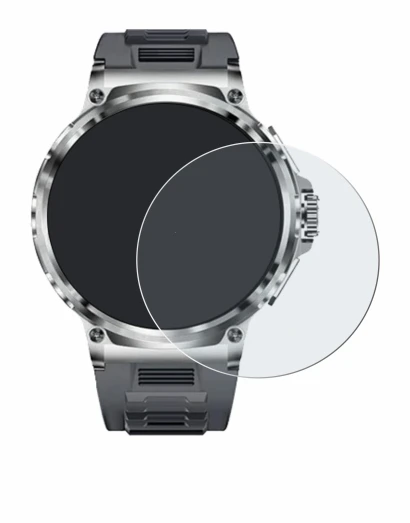 Image de l'appareil Smartwatch V69 1.85" avec une grande variété de protections d'écran.