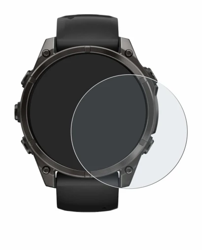 Image de l'appareil Garmin Fenix 8 AMOLED (47 mm) avec une grande variété de protections d'écran.