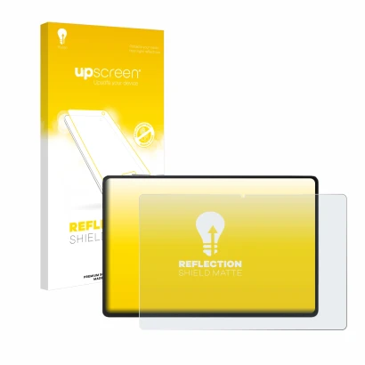 Face avant d’un emballage produit avec le logo de la marque upscreen. À côté, l’appareil Honor Pad X8a est représenté avec la