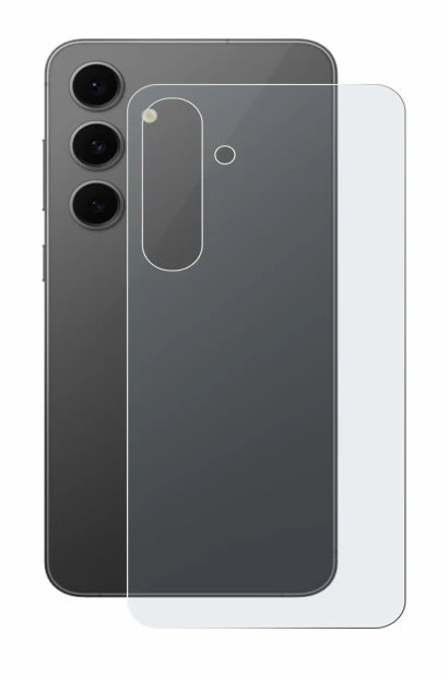 Image de l'appareil Samsung Galaxy S24 FE (Arrière) avec une grande variété de protections d'écran.