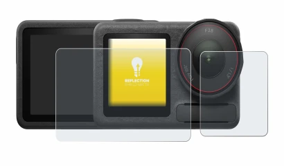 Image de l'appareil DJI Osmo Action 5 Pro (case-friendly) avec une grande variété de protections d'écran.