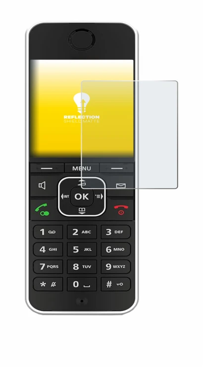 Image de l'appareil AVM Fritz!Fon C6 Black avec une grande variété de protections d'écran.