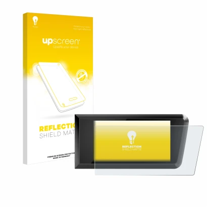 Face avant d’un emballage produit avec le logo de la marque upscreen. À côté, l’appareil Bosch Purion 400 est représenté avec